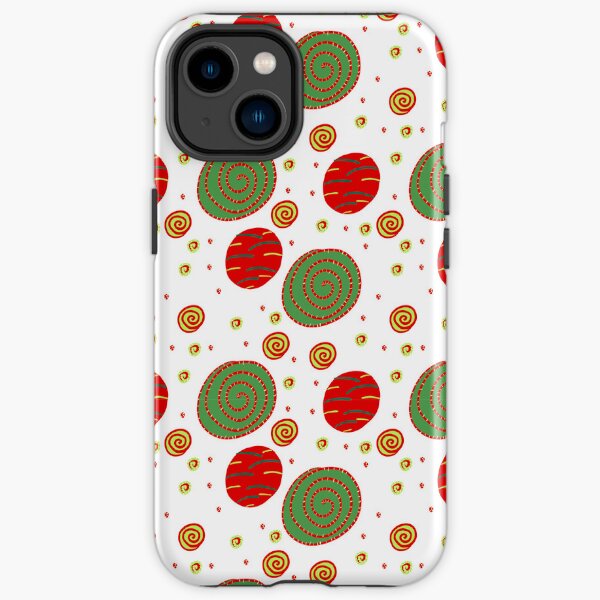 Christmas Dots - White iPhone Tough Case