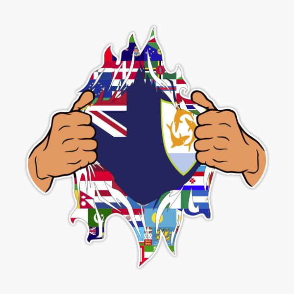 Guadeloupe Flag Map Sticker Sticker for Sale by Drawingvild