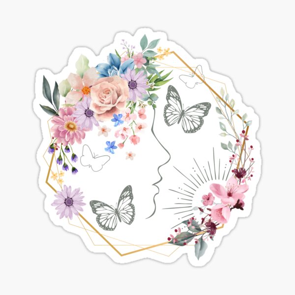 Spring Garden Goddess Sticker