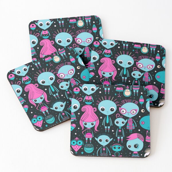 Item preview, Cute Whimsical Goth Aliens designed and sold by Digital-Fusion.