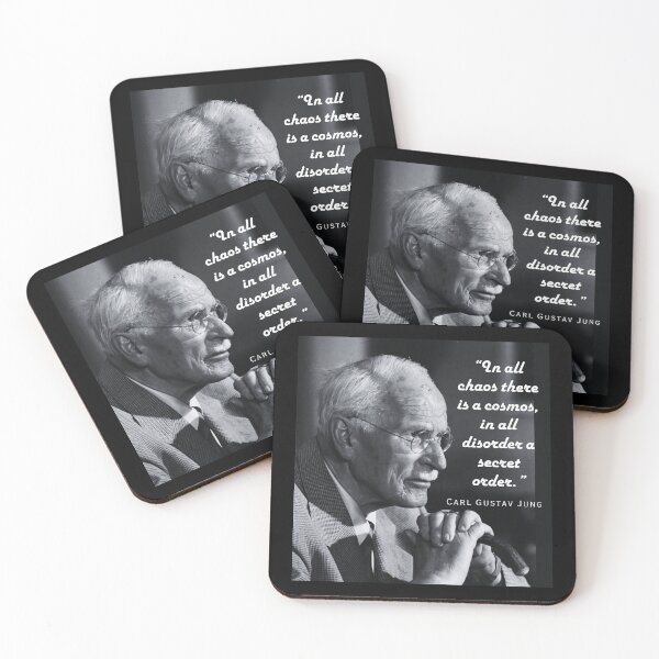 Item preview, Carl Jung  portrait and quote: In all chaos there is a cosmos... designed and sold by artbleed.