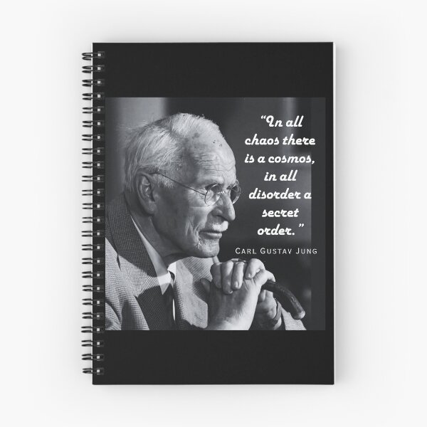 Item preview, Carl Jung  portrait and quote: In all chaos there is a cosmos... designed and sold by artbleed.