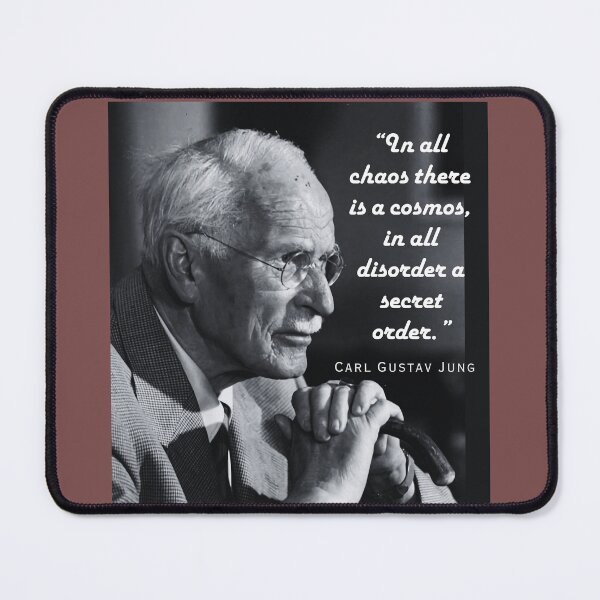 Item preview, Carl Jung  portrait and quote: In all chaos there is a cosmos... designed and sold by artbleed.