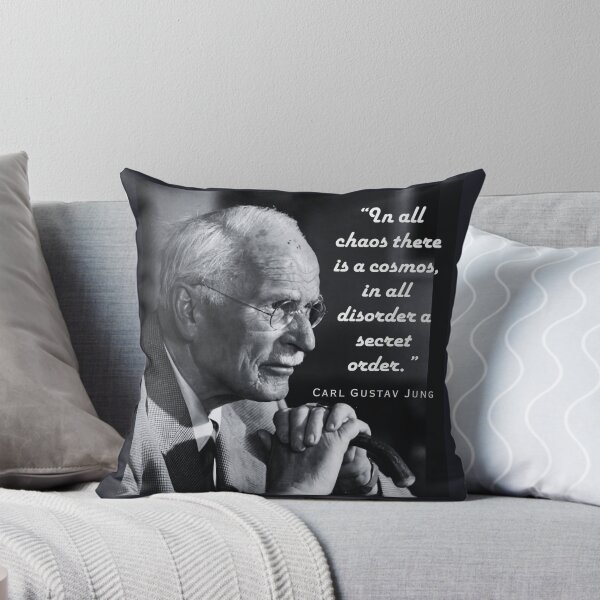 Item preview, Carl Jung  portrait and quote: In all chaos there is a cosmos... designed and sold by artbleed.