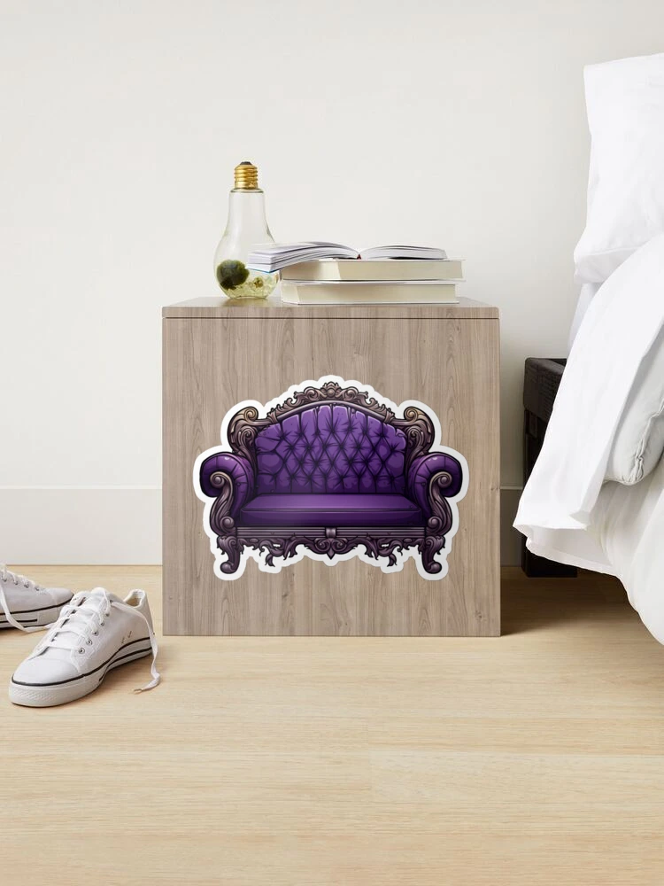 A gothic style sofa Sticker for Sale by AerinDigital