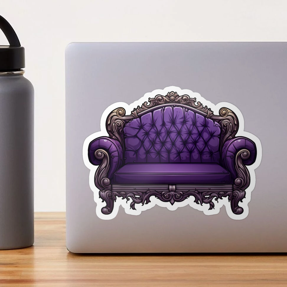 A gothic style sofa Sticker for Sale by AerinDigital