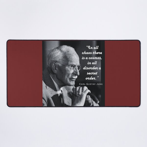 Item preview, Carl Jung  portrait and quote: In all chaos there is a cosmos... designed and sold by artbleed.