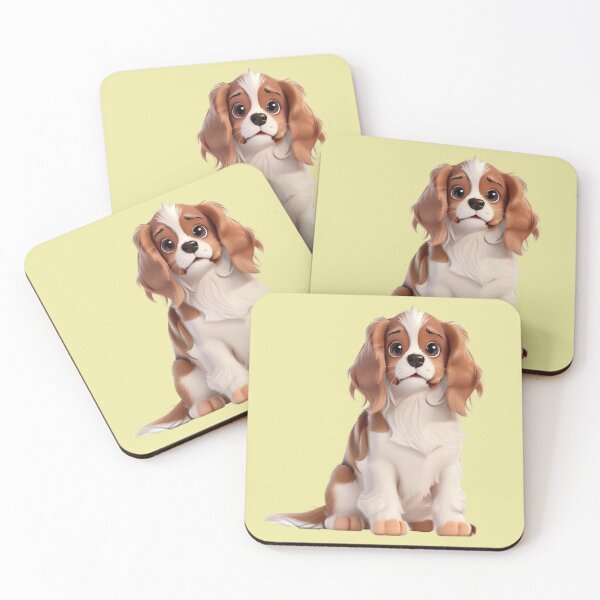 Item preview, Animated Cavalier King in 3D Style -Charles Spaniel designed and sold by ChickNickStudio.