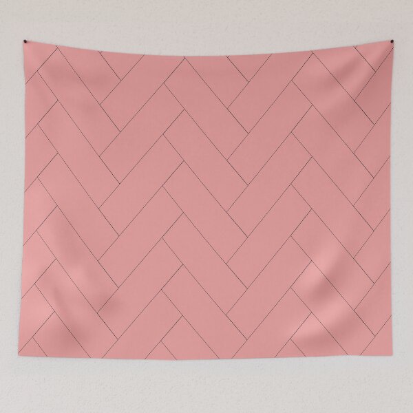 Item preview, Pink and Black Herringbone Pattern designed and sold by ValeriesGallery.