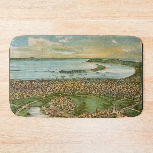 Item preview, Vintage San Diego CA Pictorial Map (1914) designed and sold by BravuraMedia.