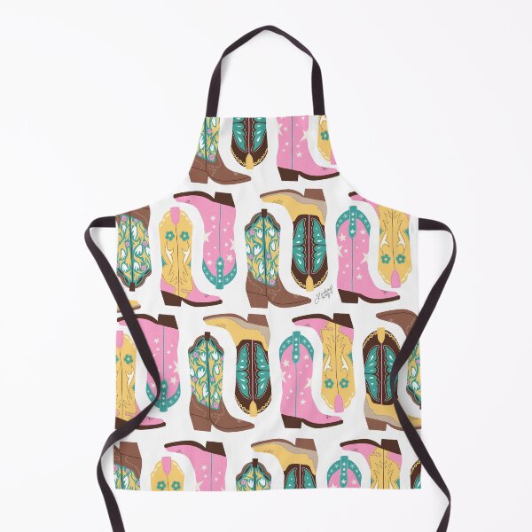 Item preview, Cowboy Boots Illustration (Pink/Turquoise/Yellow) designed and sold by Lindseykayco.