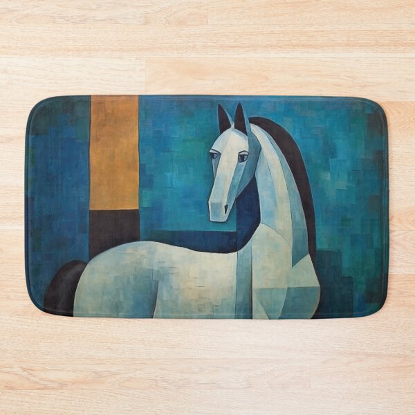 Item preview, White Horse Abstract Against Blue designed and sold by YoPedro.