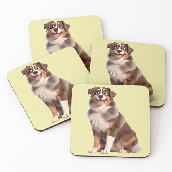 Item preview,  Australian Shepherd animated in 3D style - (Australian Shepherd) designed and sold by ChickNickStudio.