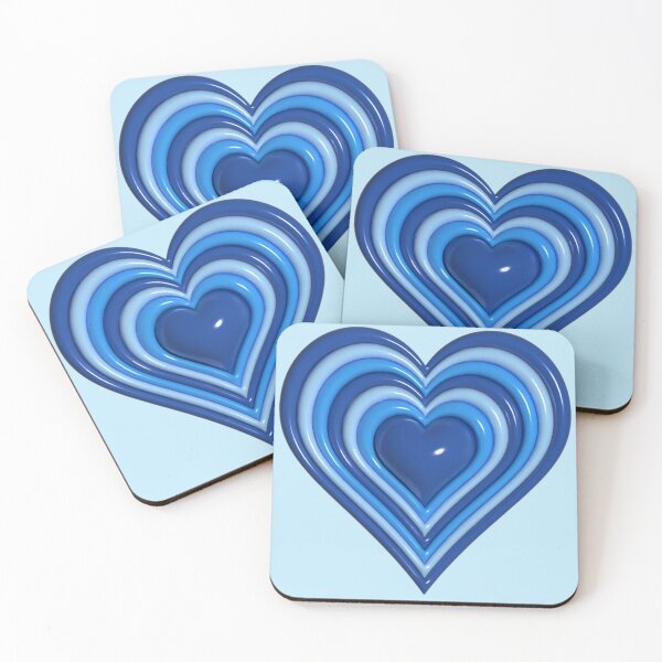 Item preview, 3-D blue heart designed and sold by susasv88.