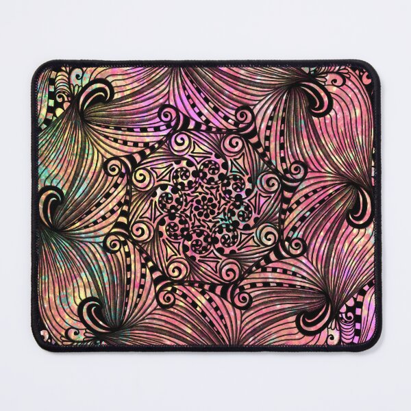 Item preview, Mandala Line Art 5.7.23 Pink Watercolor Stars designed and sold by Kristi Duggins.