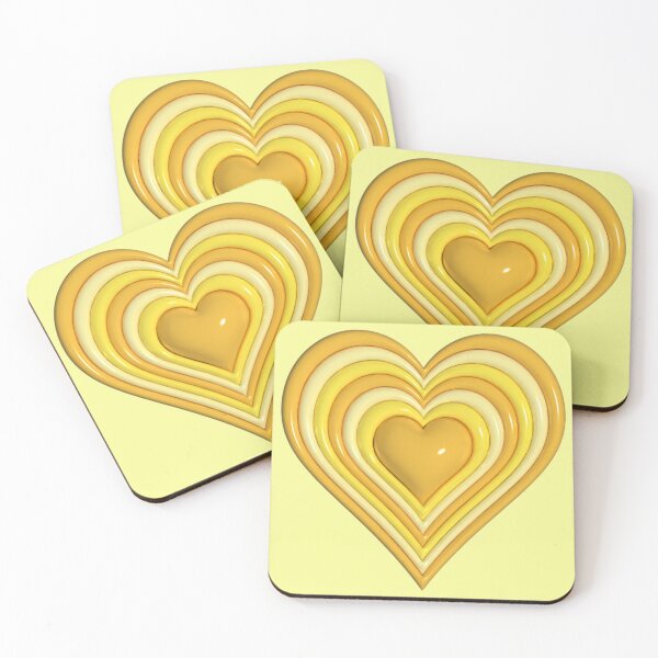 Item preview, Yellow heart 3-D designed and sold by susasv88.