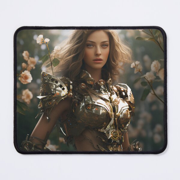 Item preview, Twisted Metal and Nature Android Female Warrior Empowerment designed and sold by BrandonArtWorld.