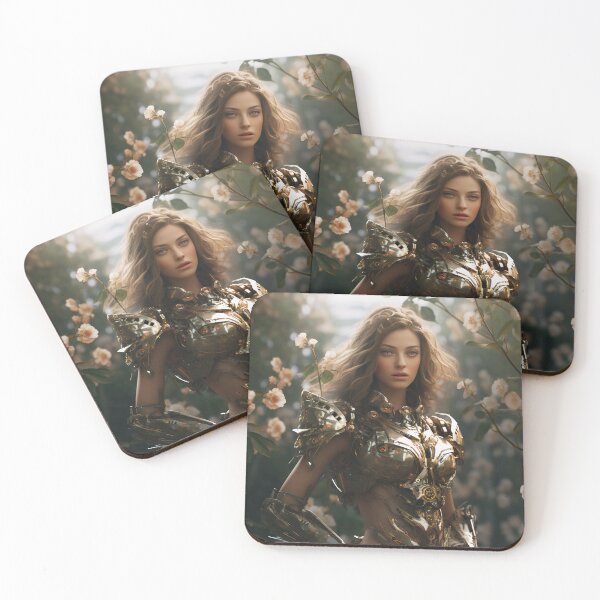 Aperçu de l'œuvre Métal torsadé et nature Android Female Warrior Empowerment créée et vendue par BrandonArtWorld.