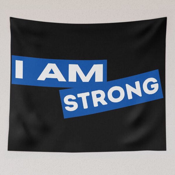 Item preview, I am strong Motivational Inspirational Quotes Saying designed and sold by Uplife-MyStore.