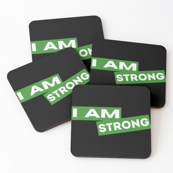 Item preview, I am strong Motivational Inspirational Quotes Saying designed and sold by Uplife-MyStore.