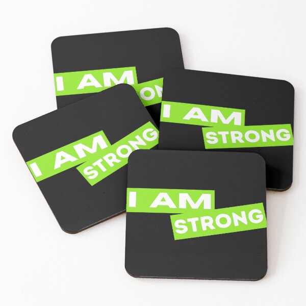 Item preview, I am strong Motivational Inspirational Quotes Saying designed and sold by Uplife-MyStore.