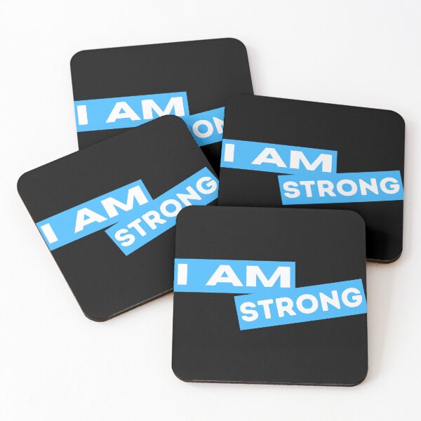 Item preview, I am strong Motivational Inspirational Quotes Saying designed and sold by Uplife-MyStore.