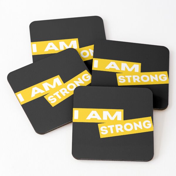 Item preview, I am strong Motivational Inspirational Quotes Saying designed and sold by Uplife-MyStore.
