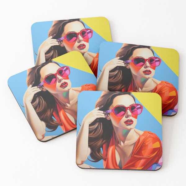 Item preview, Color Burst Muse: Pop Art Ode to a Vibrant Model designed and sold by Moisky Art.