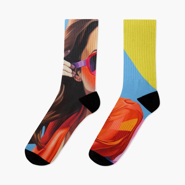 Item preview, Color Burst Muse: Pop Art Ode to a Vibrant Model designed and sold by Moisky Art.
