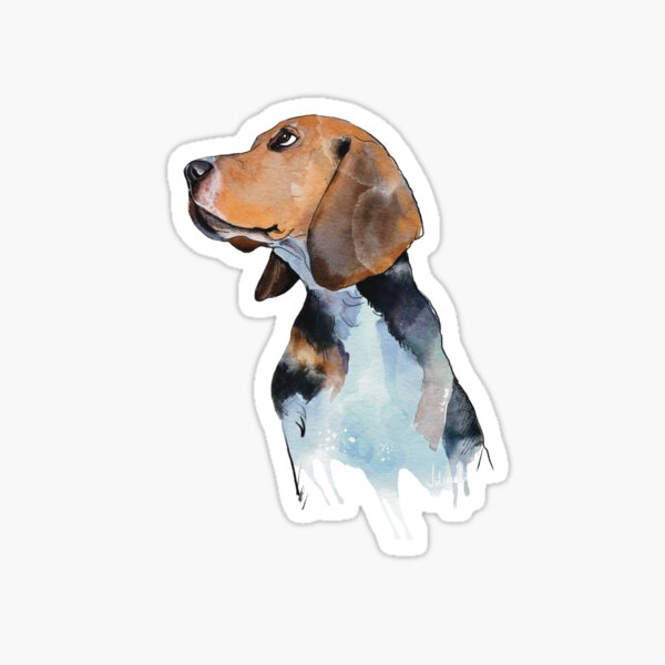 Pensive Beagle Adorable look Sticker