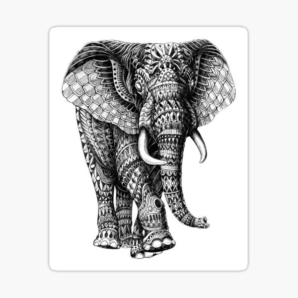 Sticker Aztec Elephant Redbubble