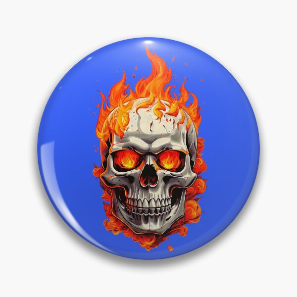 Item preview, Skull in Flames Fire Inferno 3 designed and sold by DigitalandPhoto.
