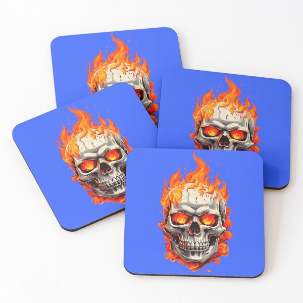 Item preview, Skull in Flames Fire Inferno 3 designed and sold by DigitalandPhoto.