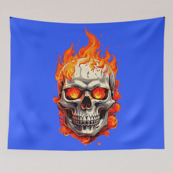 Item preview, Skull in Flames Fire Inferno 3 designed and sold by DigitalandPhoto.