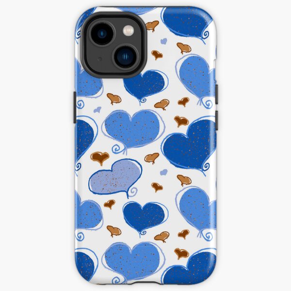 Pop Hearts - Blue iPhone Tough Case