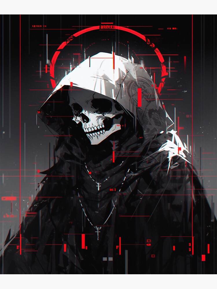 Cyberpunk Death Tarot Card - Mortality&quot; Sticker for Sale by 