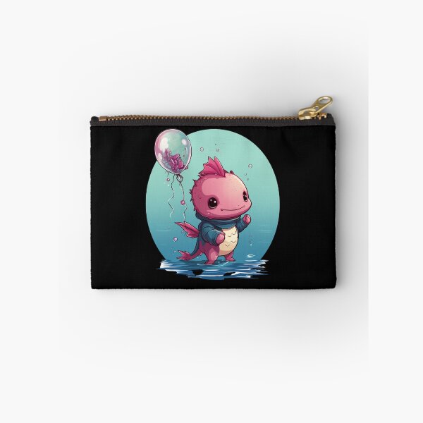 Item preview, Cute Axolotl Kawaii with ballons designed and sold by ArtFromBeyond.