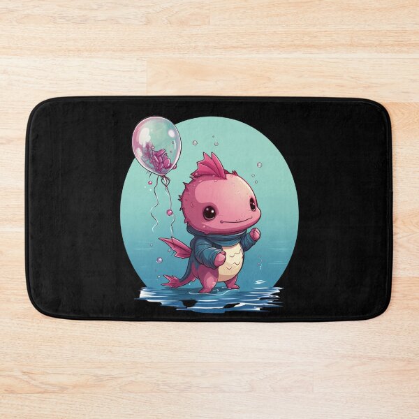 Item preview, Cute Axolotl Kawaii with ballons designed and sold by ArtFromBeyond.