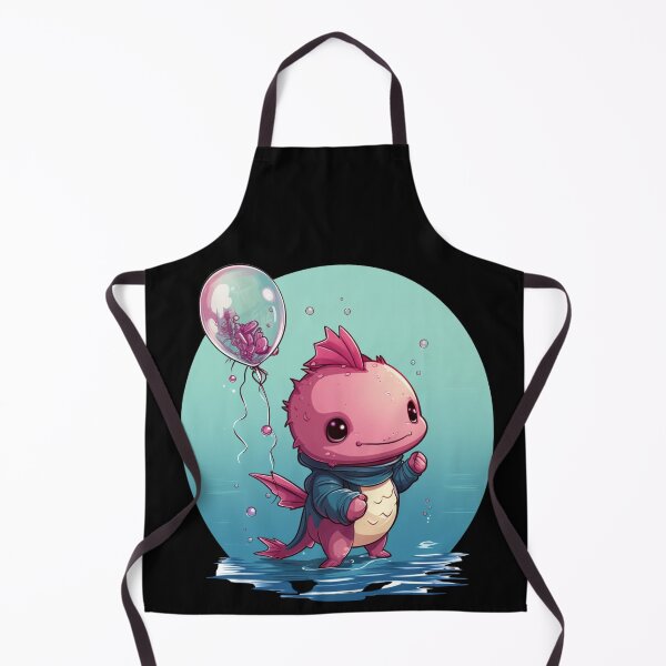 Item preview, Cute Axolotl Kawaii with ballons designed and sold by ArtFromBeyond.