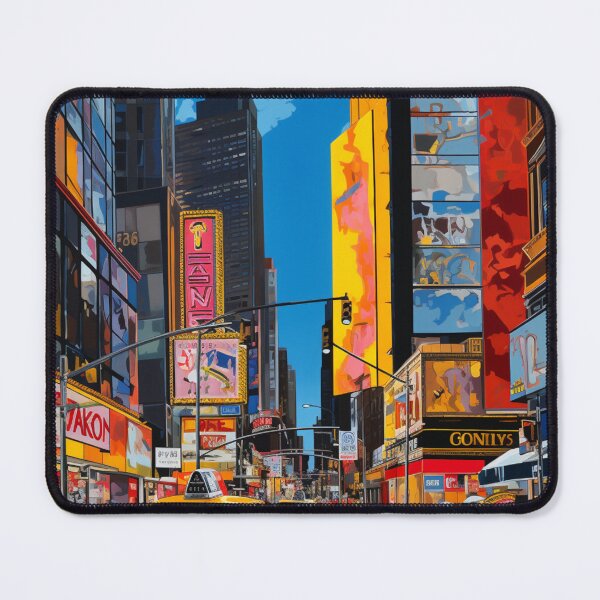 Item preview, Vivid Avenue: Pop Art Rendering of a Buzzing New York Side Street designed and sold by Moisky Art.