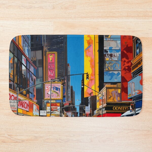 Item preview, Vivid Avenue: Pop Art Rendering of a Buzzing New York Side Street designed and sold by Moisky Art.