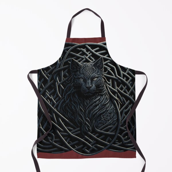 Item preview, Gothic Halloween Black Cat Celtic-Core Illustration Design designed and sold by Itaya Art.