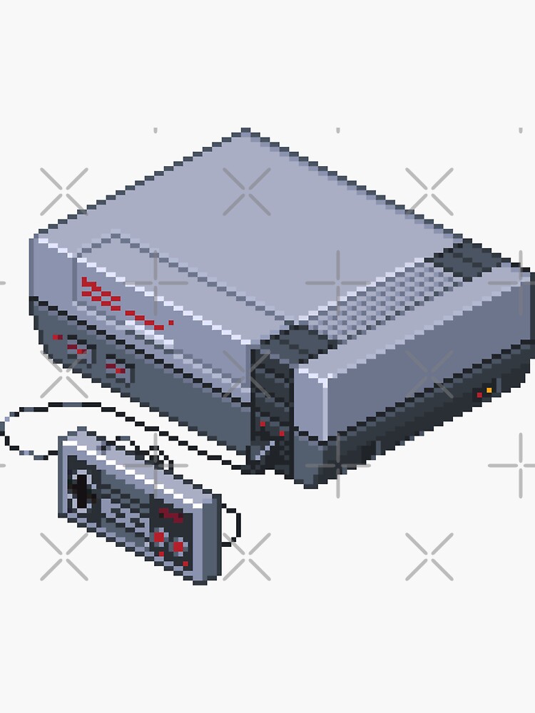 Thumbnail 3 of 3, Sticker, Retro Console pixel art designed and sold by djspacegr.