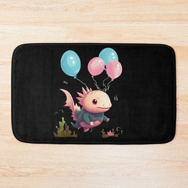 Item preview, Cute Axolotl Kawaii with ballons designed and sold by ArtFromBeyond.