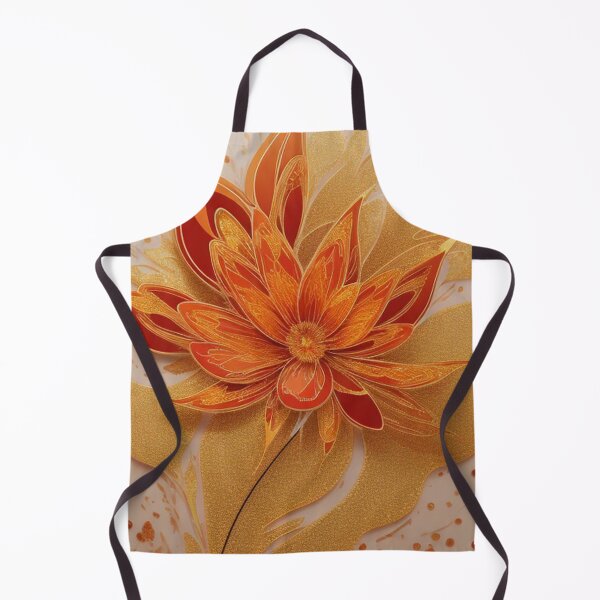 Item preview, Orange sunset floral abstract designed and sold by Roxburylane.
