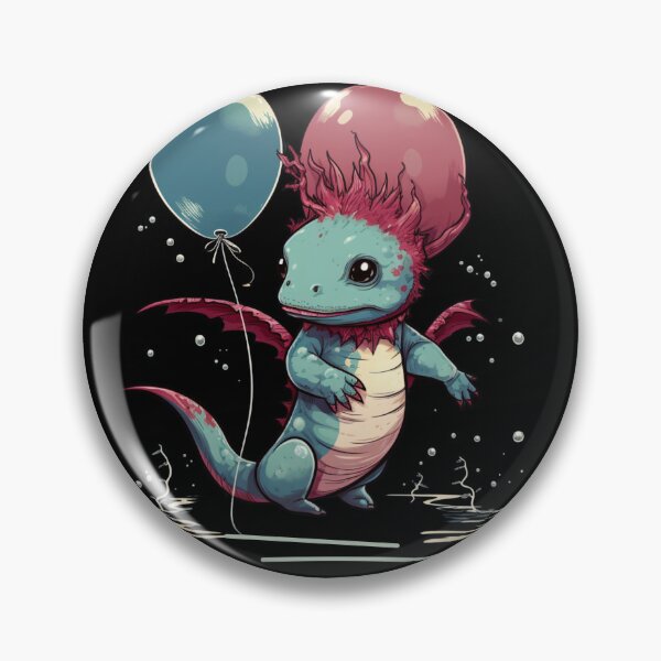 Item preview, Cute Axolotl Kawaii with ballons designed and sold by ArtFromBeyond.