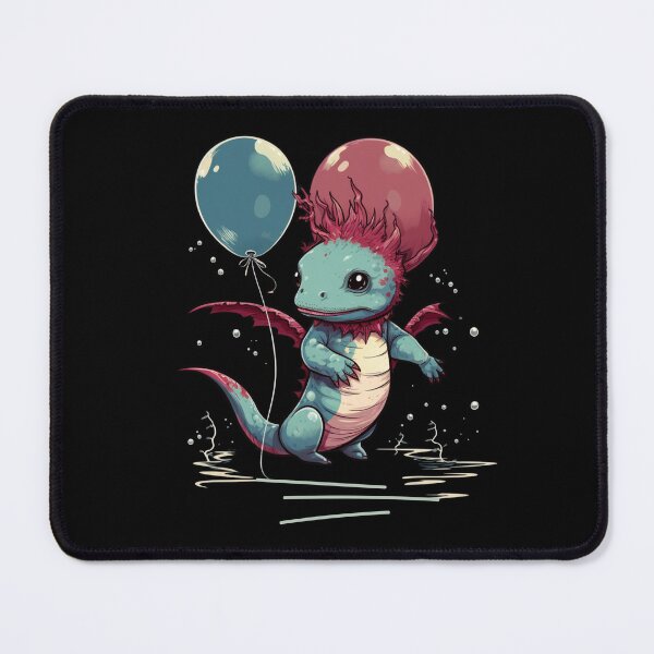 Item preview, Cute Axolotl Kawaii with ballons designed and sold by ArtFromBeyond.