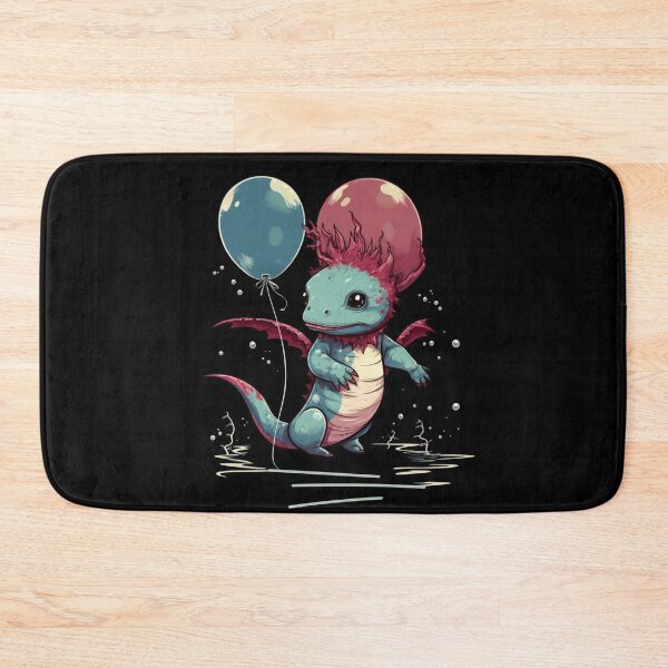 Item preview, Cute Axolotl Kawaii with ballons designed and sold by ArtFromBeyond.