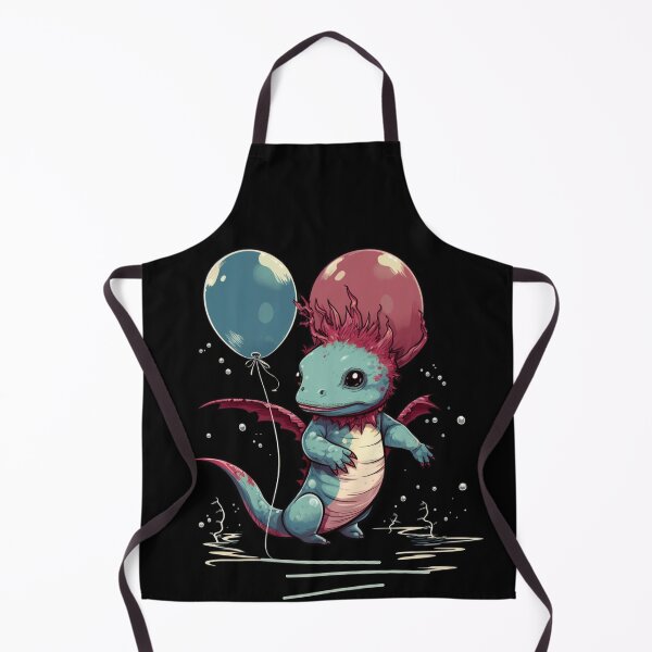 Item preview, Cute Axolotl Kawaii with ballons designed and sold by ArtFromBeyond.