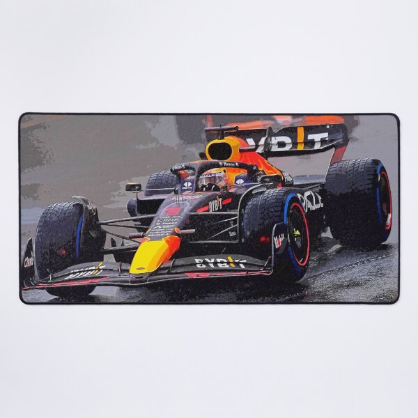 Aperçu de l'œuvre Max Verstappen court sous la pluie dans sa voiture de course F1 2023 créée et vendue par Rodissimus1984.